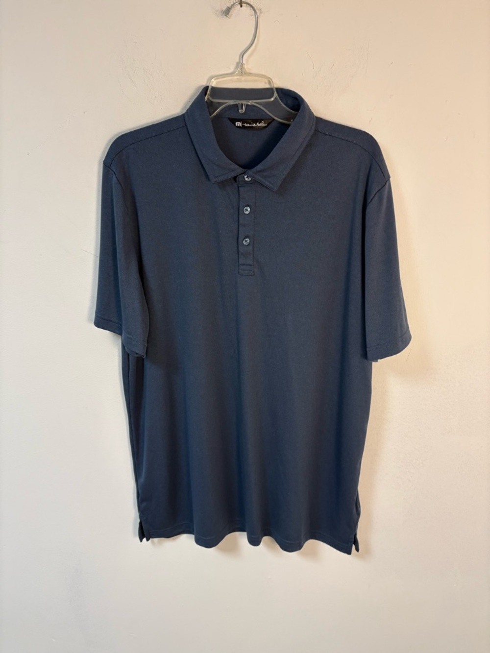 Travis Mathew’s Men’s  Blue Golf Polo Shirt Classic Short Sleeve XL